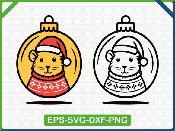 Holiday Guinea Ornament SVG