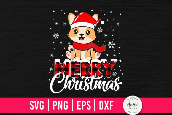 Merry Christmas Cute Dog SVG