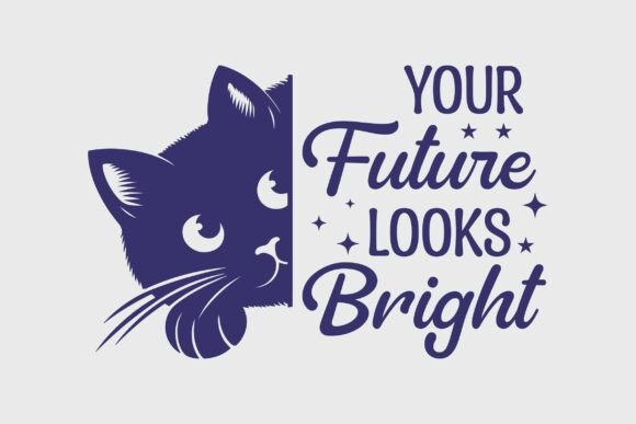 Peeking Cat with Motivational Quote SVG