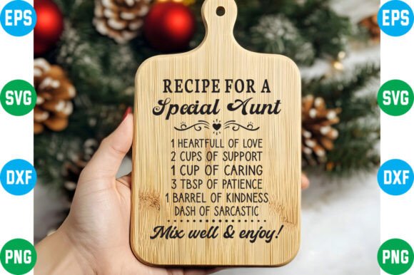 Recipe for a Special Aunt SVG