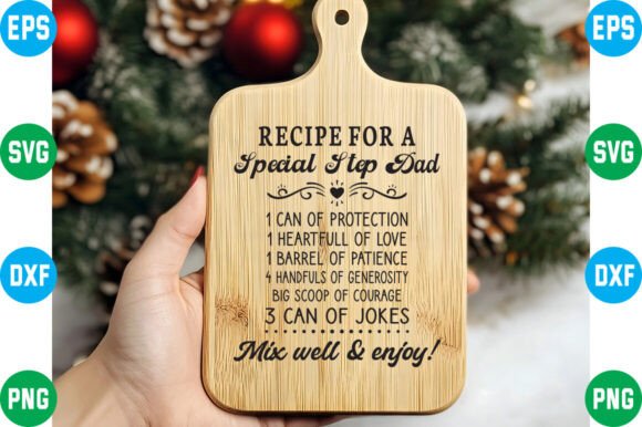 Recipe for a Special Step Dad SVG