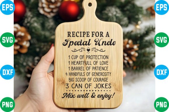 Recipe for a Special Uncle SVG