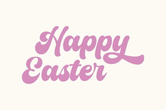 Retro Happy Easter SVG, Groovy Easter