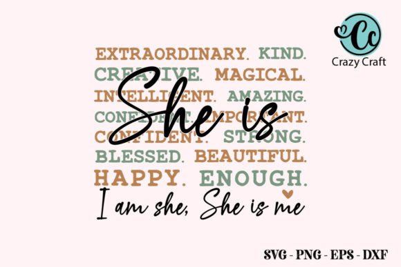 She is, I Am She, She is Me Svg