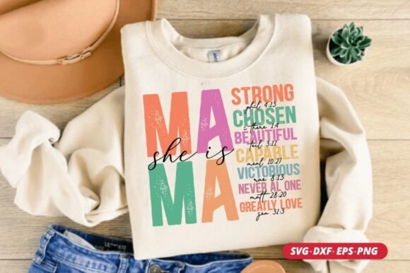 She is Mama Strong Capable Svg