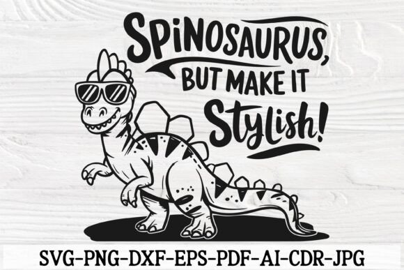 Spinosaurus Stylish SVG Funny Cool Din